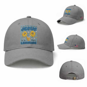 Jesus Lemonade Baseball Cap Life Gave Me Some Lemons TS14 Baseball Cap Universal Fit Sport Gray Print Your Wear