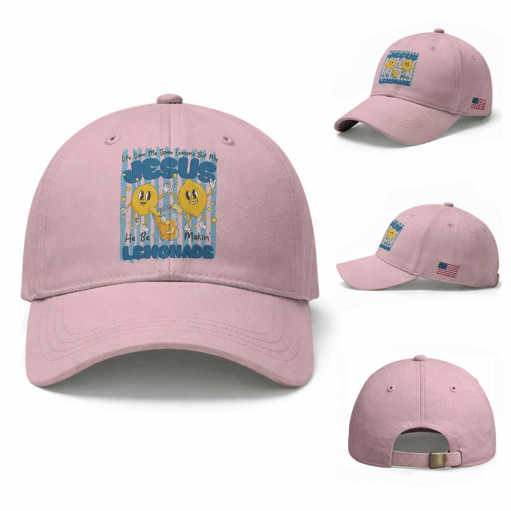 Jesus Lemonade Baseball Cap Life Gave Me Some Lemons TS14 Baseball Cap Universal Fit Light Pink Print Your Wear