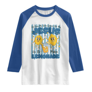 Jesus Lemonade Raglan Shirt Life Gave Me Some Lemons TS14 White Royal Print Your Wear