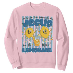 Jesus Lemonade Sweatshirt Life Gave Me Some Lemons TS14 Light Pink Print Your Wear