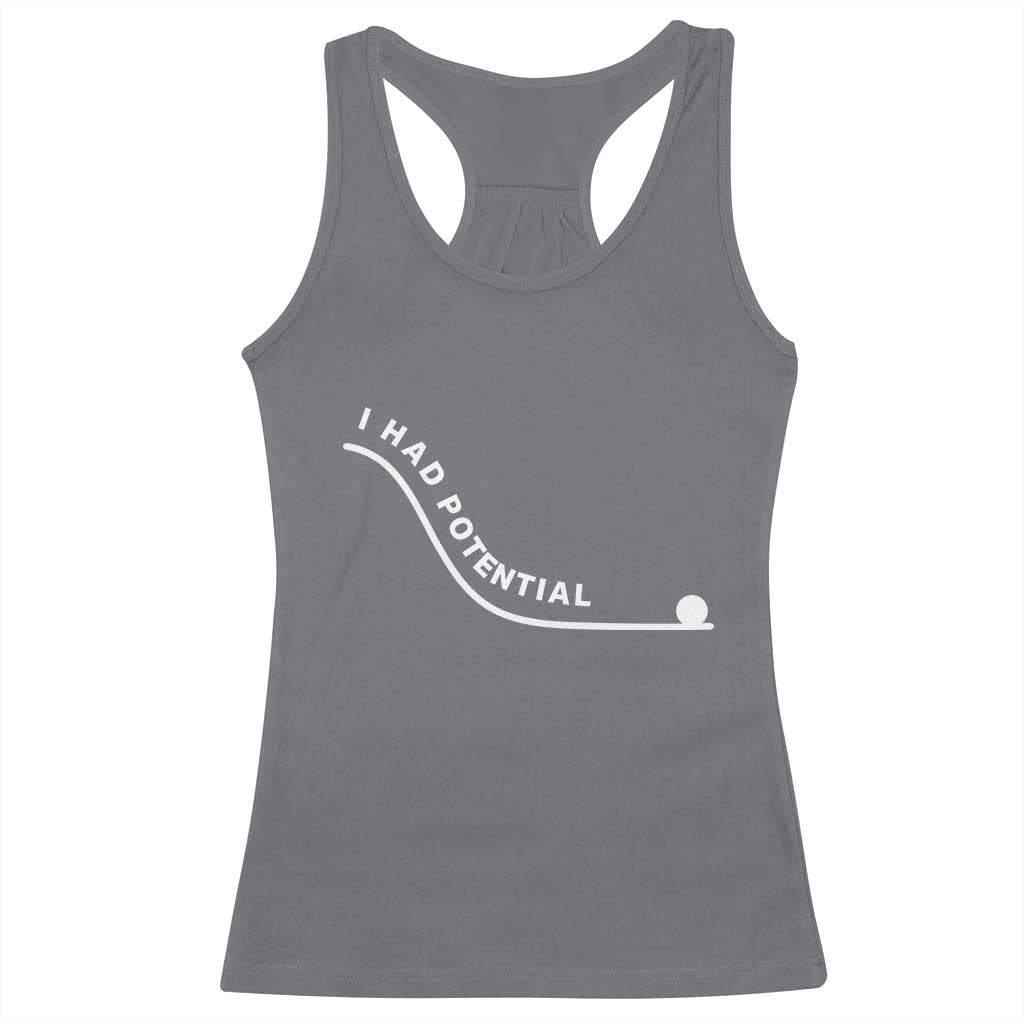 I Had Potential Racerback Tank Top Funny Sci-Fi Book Lover TS14 Charcoal Print Your Wear