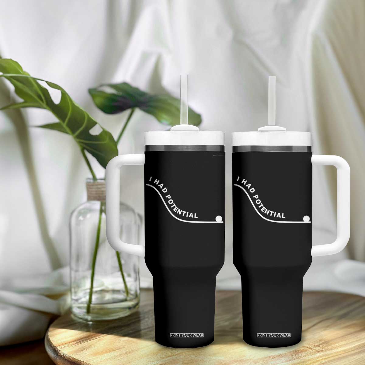 I Had Potential Tumbler With Handle Funny Sci-Fi Book Lover TS14 Print Your Wear