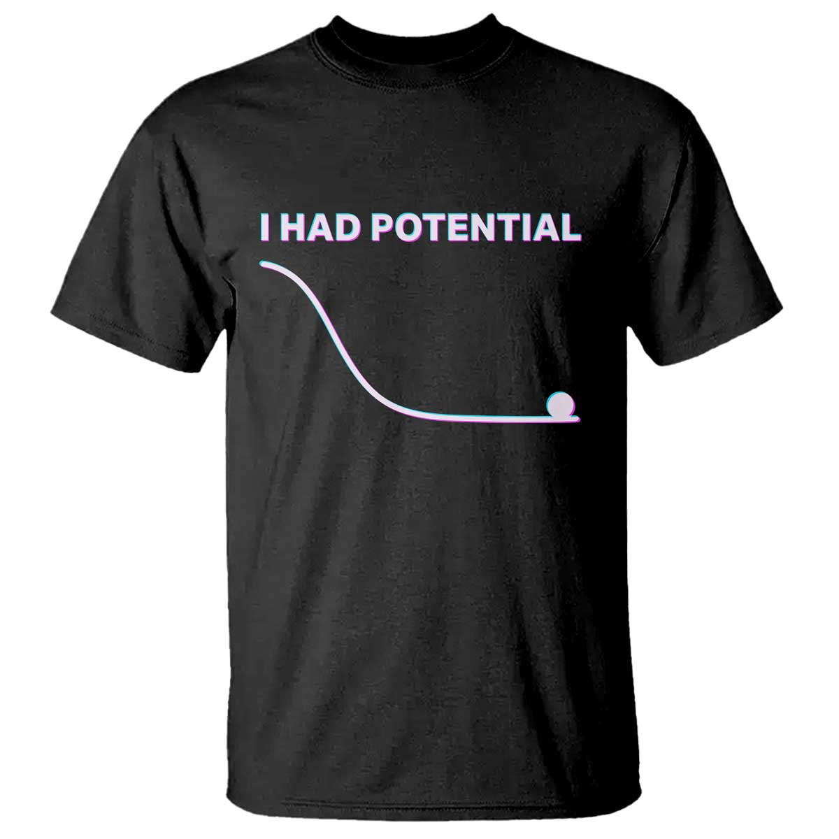I Had Potential T Shirt Funny Physics Teacher Motivational Quote TS14 Black Print Your Wear