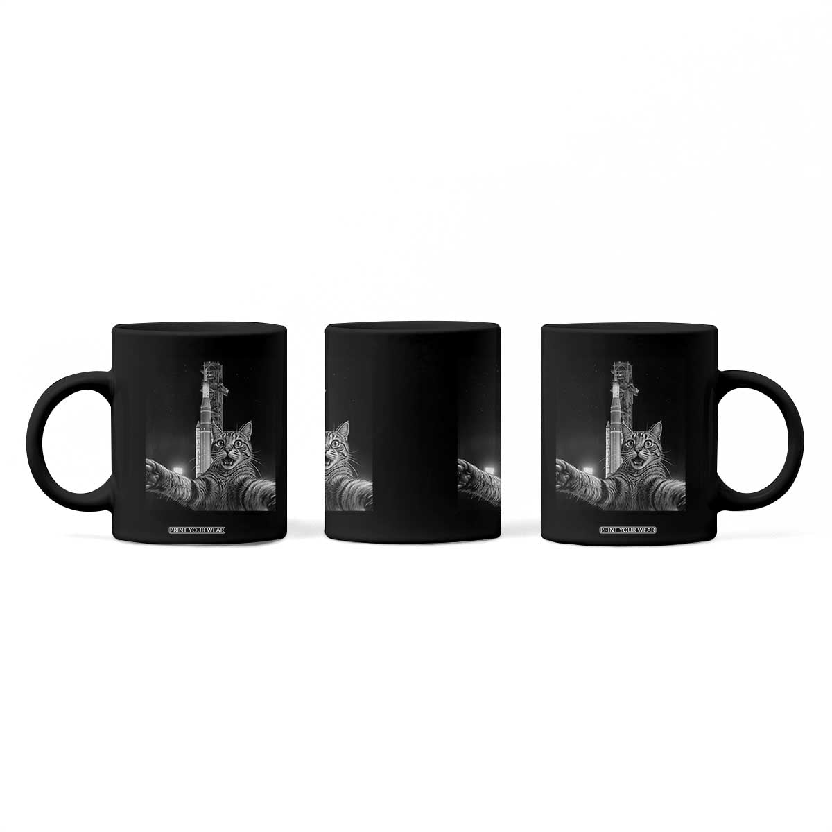 Funny Cat Selfie Lunar Mission 2026 Coffee Mug TS14 Print Your Wear