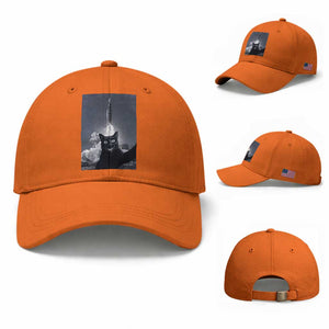 Funny Black Cat Selfie Baseball Cap Back To The Moon Mission 2026 TS14 Baseball Cap Universal Fit Orange Print Your Wear
