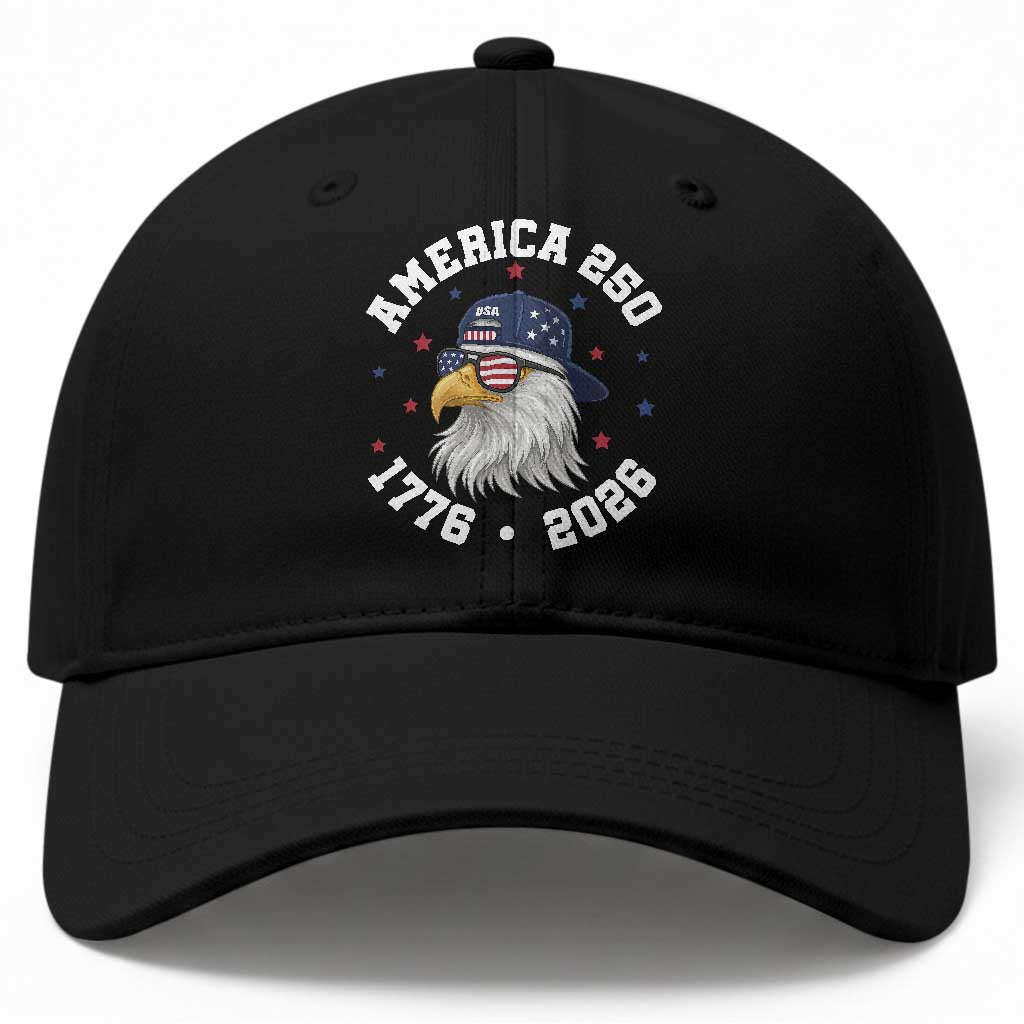 250 Years American Anniversary Baseball Cap Patriotic Bald Eagle Fourth of July TS14 Print Your Wear