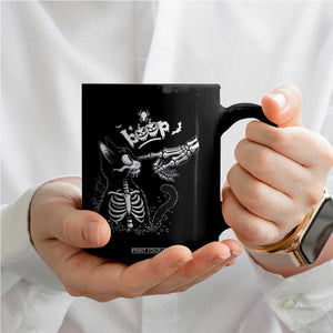 Black Cat Halloween Coffee Mug Skeleton Hand Boop TS14 Print Your Wear