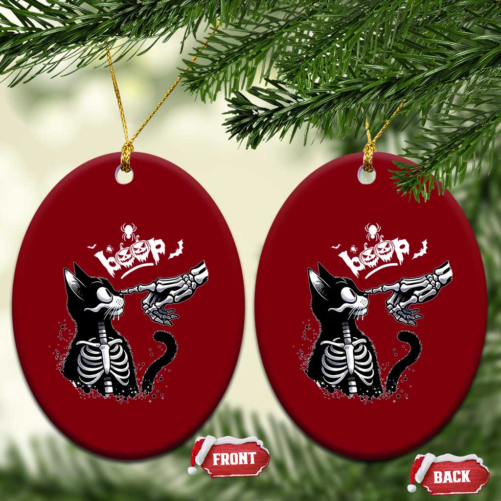 Black Cat Halloween Ceramic Ornament Skeleton Hand Boop TS14 Print Your Wear