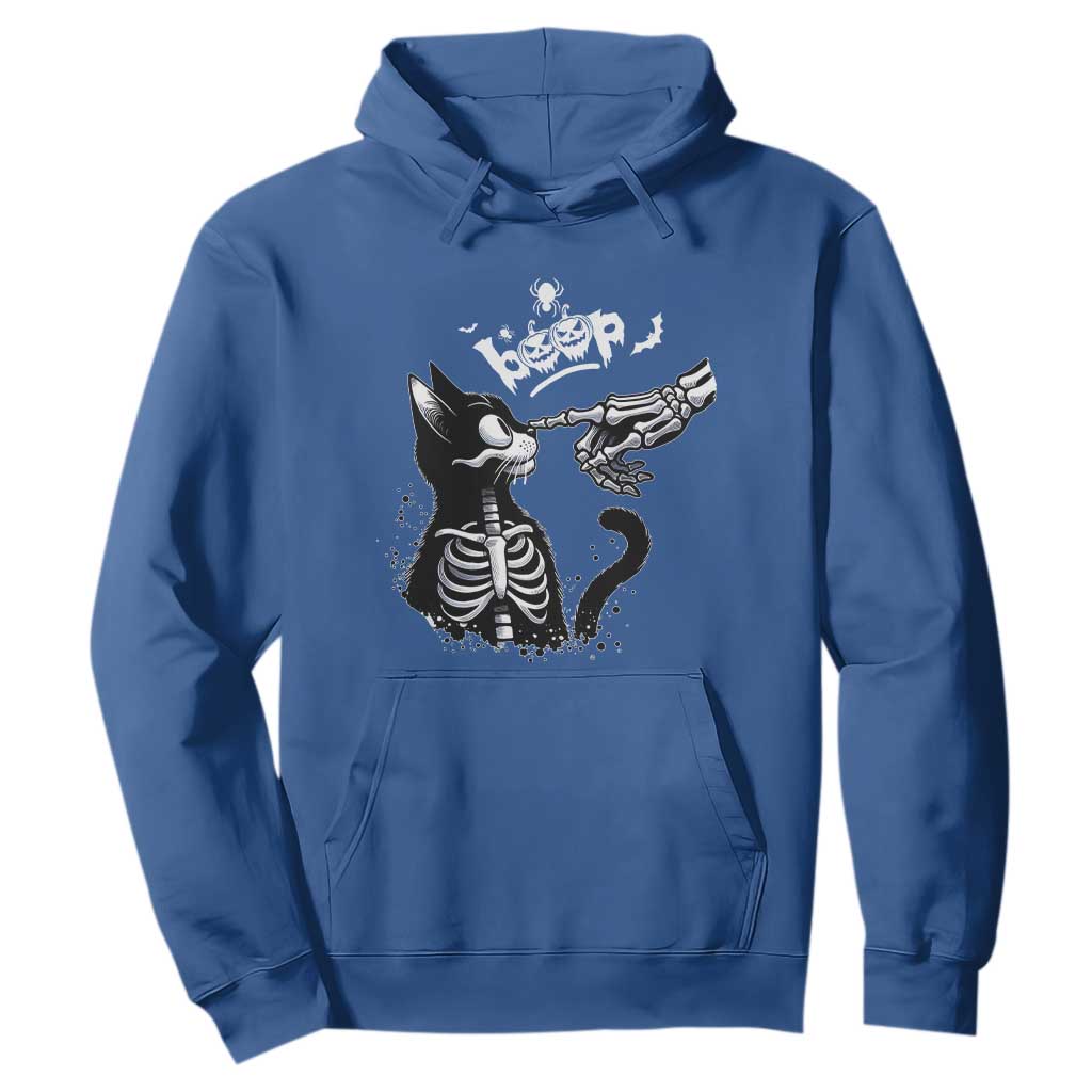 Black Cat Halloween Hoodie Skeleton Hand Boop TS14 Royal Blue Print Your Wear