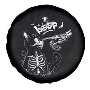Black Cat Halloween Spare Tire Cover Skeleton Hand Boop TS14 Print Your Wear