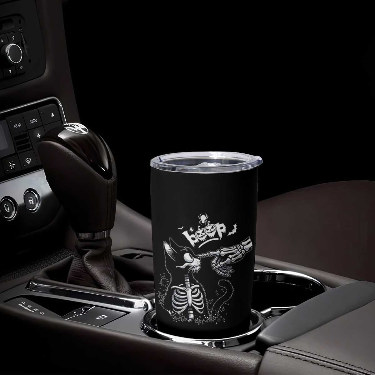 Black Cat Halloween Tumbler Cup Skeleton Hand Boop TS14 Print Your Wear