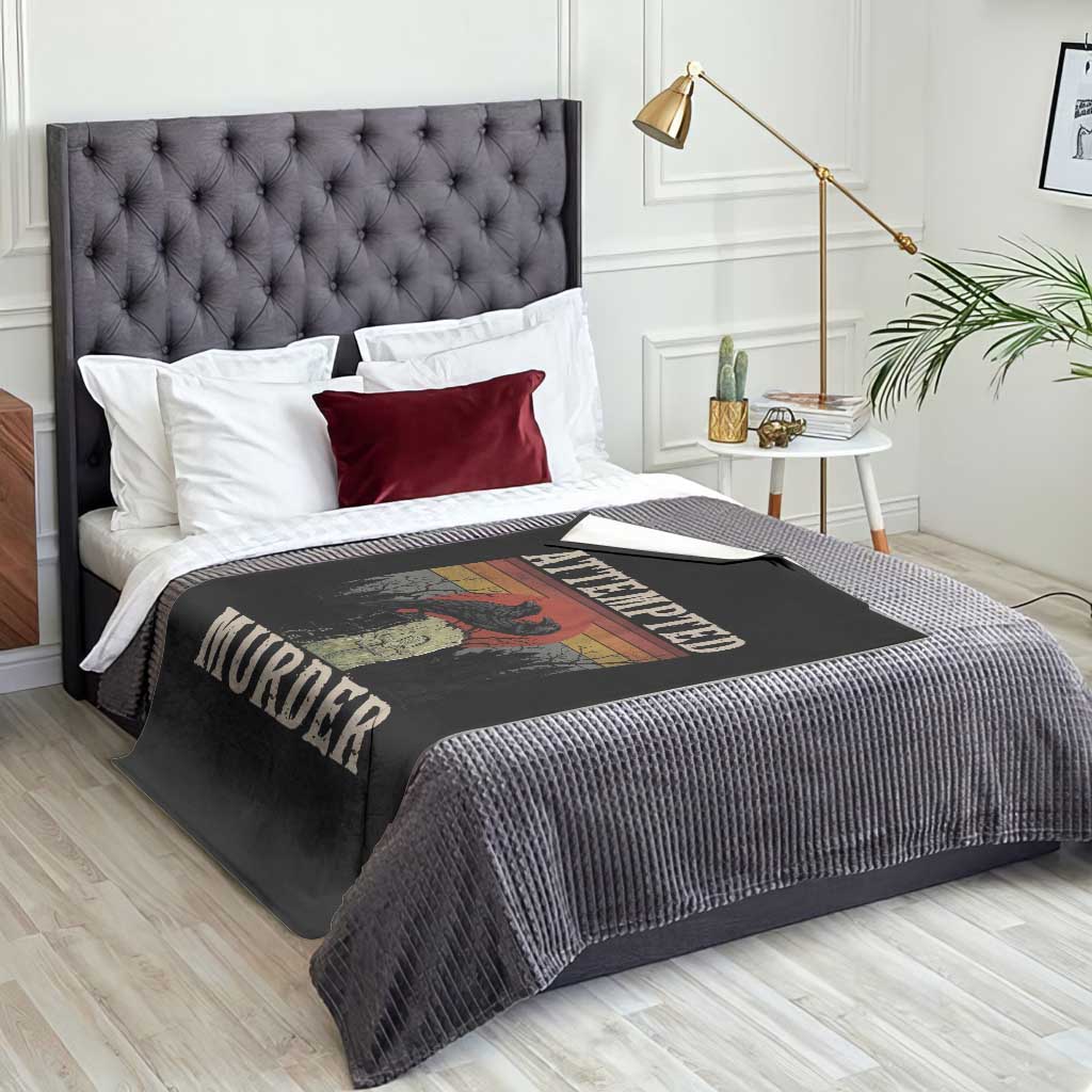 Funny Literary Throw Blanket Attempted Murder Two Crows Bird on Branch TS14 Print Your Wear