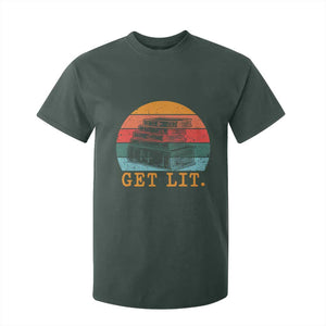 Book Lover T Shirt For Kid Get Lit Literature Reading TS14 Dark Forest Green Print Your Wear