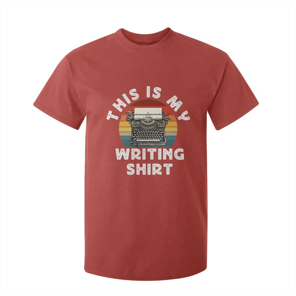 Funny Typewriter T Shirt For Kid This is My Writing Shirt TS14 Red Print Your Wear