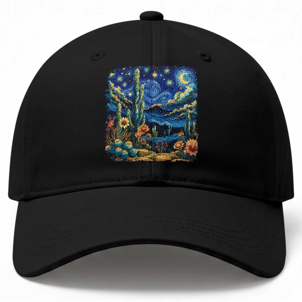 Desert Night Cactus Starry Night Arizona Stars Sky Nature Lover Gift Baseball Cap TS14 Print Your Wear