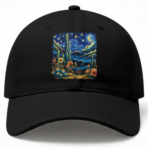 Desert Night Cactus Starry Night Arizona Stars Sky Nature Lover Gift Baseball Cap TS14 Print Your Wear