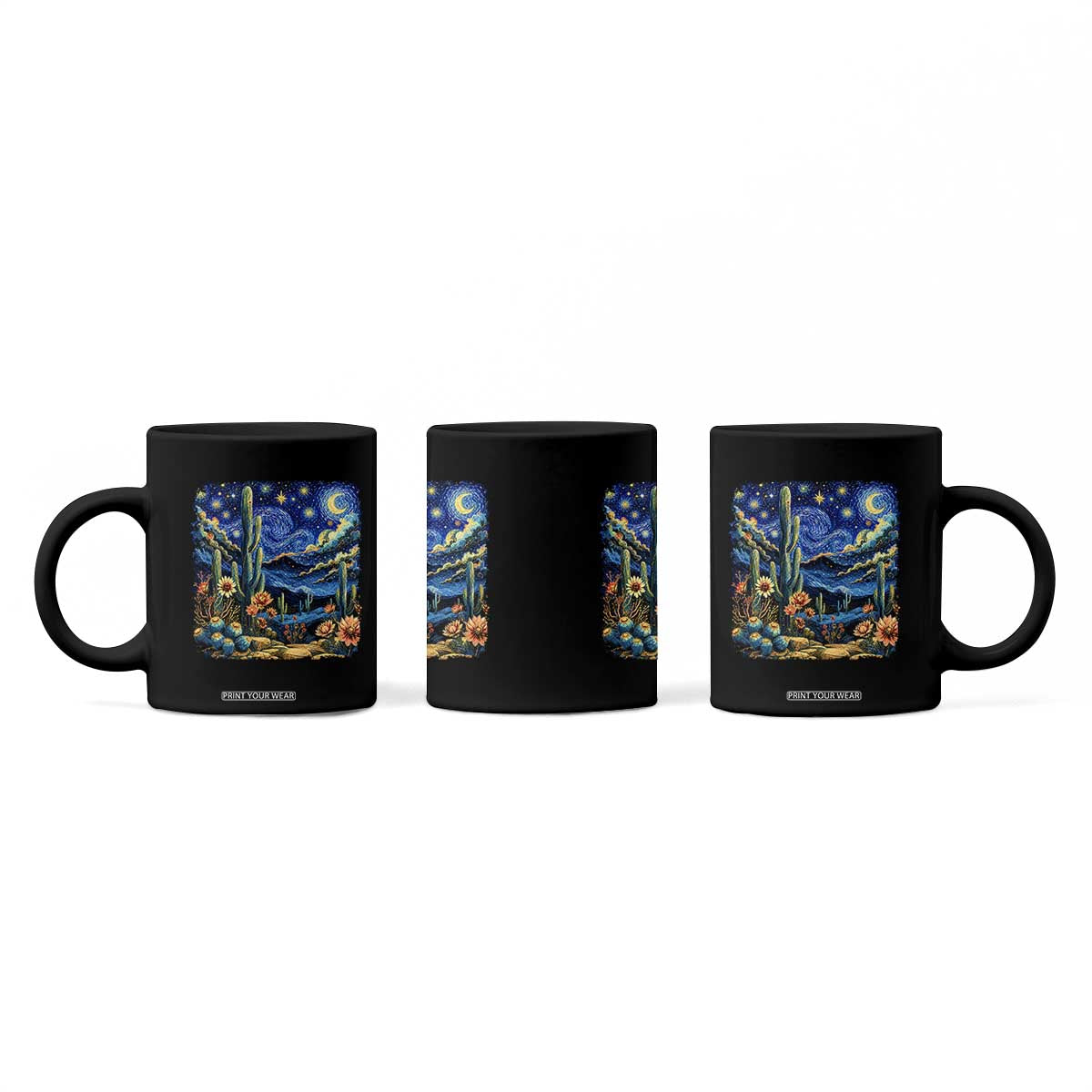 Desert Night Cactus Starry Night Arizona Stars Sky Nature Lover Gift Coffee Mug TS14 Print Your Wear