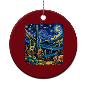 Desert Night Cactus Starry Night Arizona Stars Sky Nature Lover Gift Ceramic Ornament TS14 1pc Red Print Your Wear