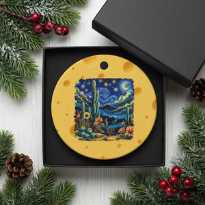 Desert Night Cactus Starry Night Arizona Stars Sky Nature Lover Gift Ceramic Ornament TS14 1pc Yellow Cheese Print Your Wear