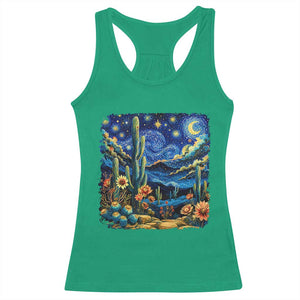 Desert Night Cactus Starry Night Arizona Stars Sky Nature Lover Gift Racerback Tank Top TS14 Irish Green Print Your Wear