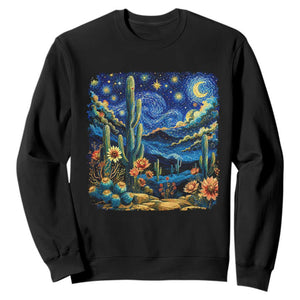 Desert Night Cactus Starry Night Arizona Stars Sky Nature Lover Gift Sweatshirt TS14 Black Print Your Wear