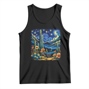 Desert Night Cactus Starry Night Arizona Stars Sky Nature Lover Gift Tank Top TS14 Black Print Your Wear
