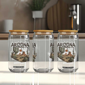 Arizona State Map Desert Landscape Cactus Southwest Glass Can TS14 Print Your Wear