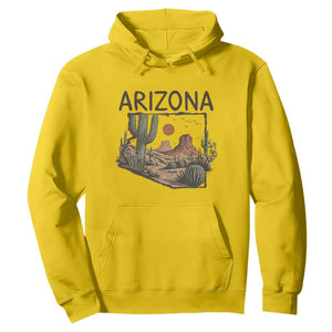 Arizona State Map Desert Landscape Cactus Southwest Hoodie TS14 Daisy Print Your Wear