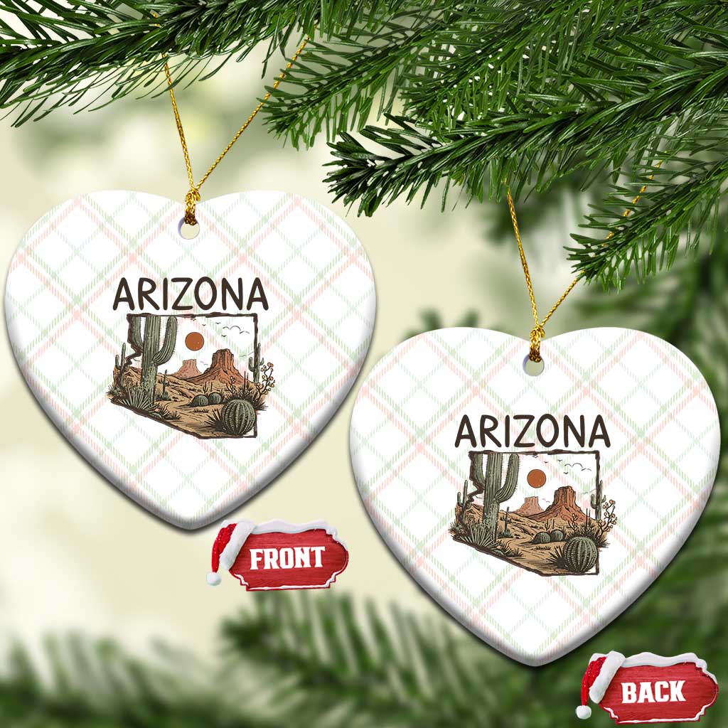 Arizona State Map Desert Landscape Cactus Southwest Ceramic Ornament TS14 Print Your Wear