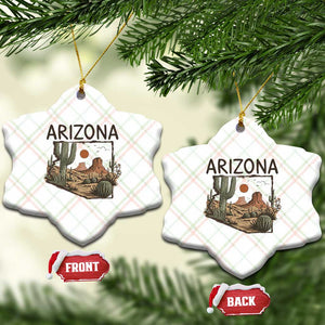 Arizona State Map Desert Landscape Cactus Southwest Ceramic Ornament TS14 Print Your Wear