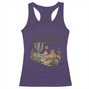 Arizona State Map Desert Landscape Cactus Southwest Racerback Tank Top TS14 Purple Print Your Wear