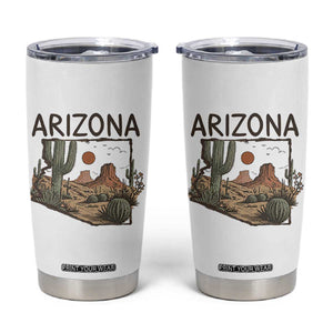 Arizona State Map Desert Landscape Cactus Southwest Tumbler Cup TS14 White Print Your Wear