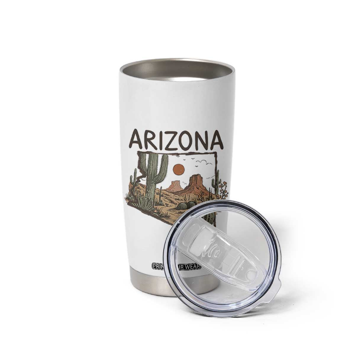 Arizona State Map Desert Landscape Cactus Southwest Tumbler Cup TS14 Print Your Wear