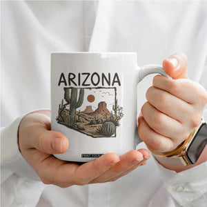 Arizona State Map Desert Landscape Cactus Southwest Coffee Mug TS14 Print Your Wear