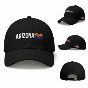 Vintage Arizona AZ State Flag Baseball Cap TS14 Baseball Cap Universal Fit Black Print Your Wear