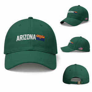 Vintage Arizona AZ State Flag Baseball Cap TS14 Baseball Cap Universal Fit Irish Green Print Your Wear