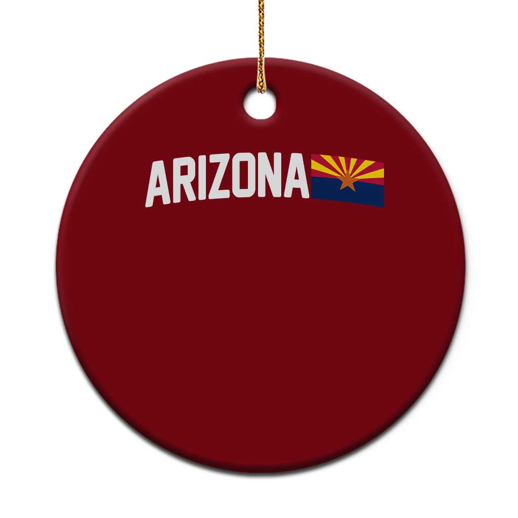 Vintage Arizona AZ State Flag Ceramic Ornament TS14 1pc Red Print Your Wear