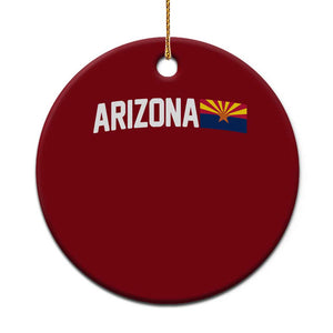Vintage Arizona AZ State Flag Ceramic Ornament TS14 1pc Red Print Your Wear