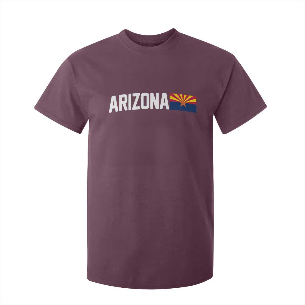 Vintage Arizona AZ State Flag T Shirt For Kid TS14 Maroon Print Your Wear