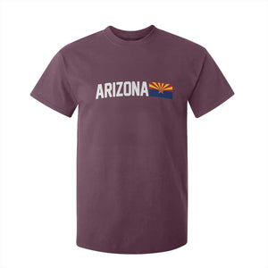 Vintage Arizona AZ State Flag T Shirt For Kid TS14 Maroon Print Your Wear