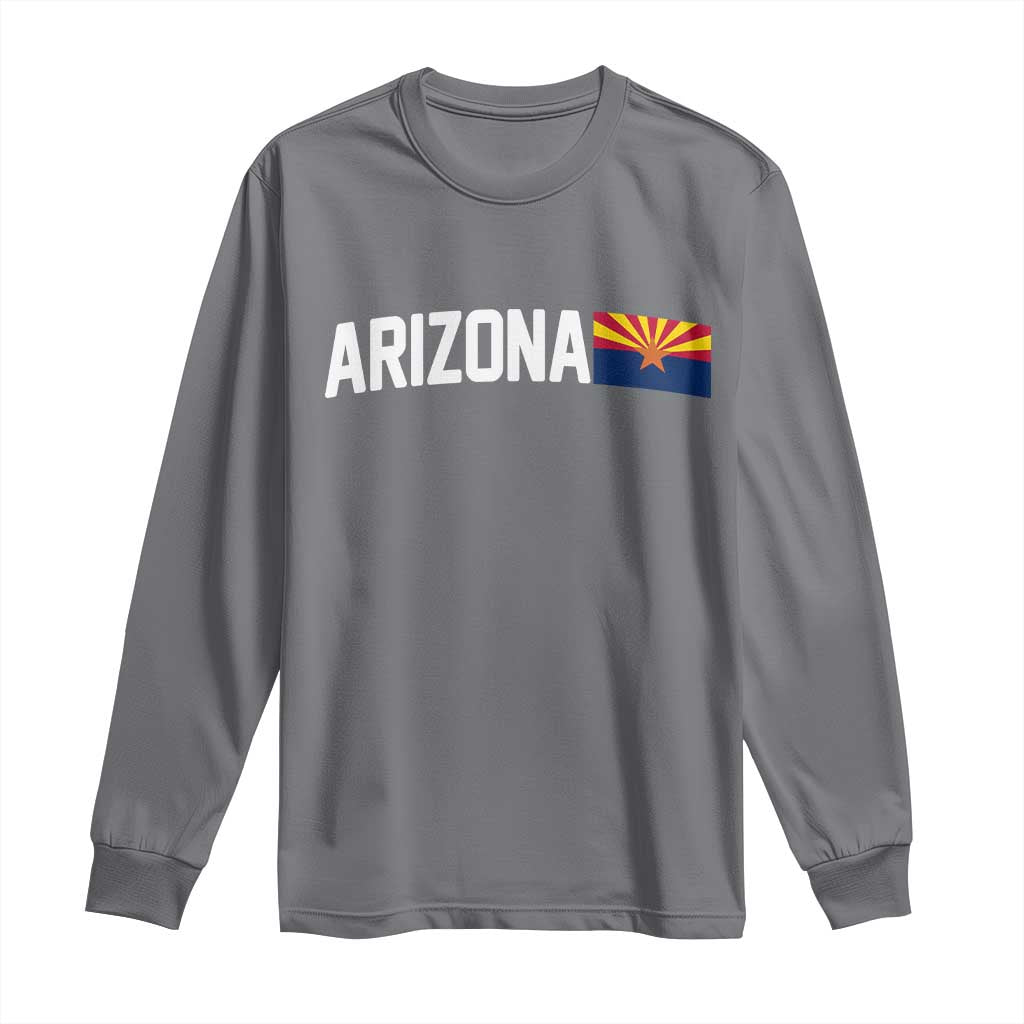Vintage Arizona AZ State Flag Long Sleeve Shirt TS14 Charcoal Print Your Wear