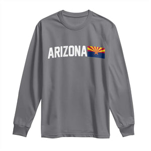 Vintage Arizona AZ State Flag Long Sleeve Shirt TS14 Charcoal Print Your Wear