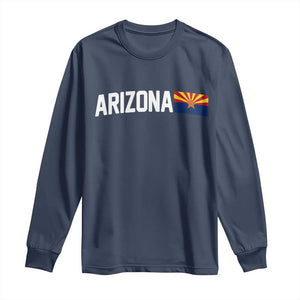 Vintage Arizona AZ State Flag Long Sleeve Shirt TS14 Navy Print Your Wear