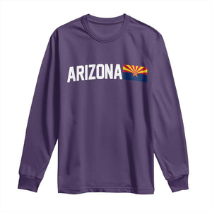 Vintage Arizona AZ State Flag Long Sleeve Shirt TS14 Purple Print Your Wear