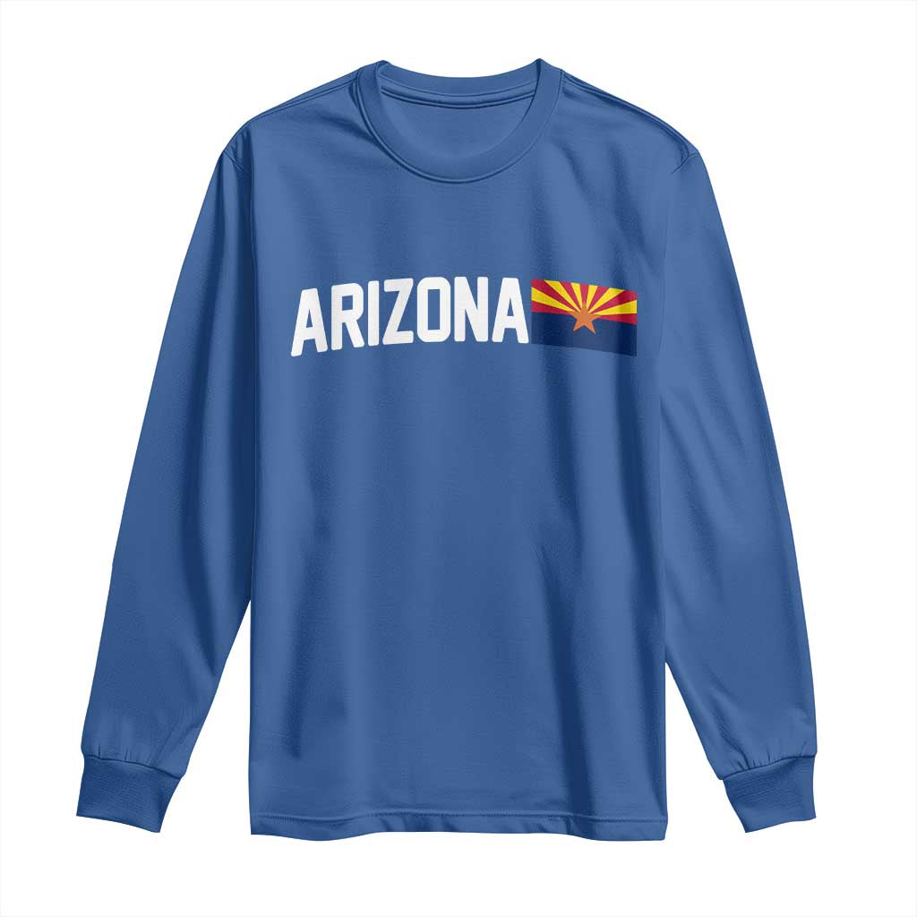 Vintage Arizona AZ State Flag Long Sleeve Shirt TS14 Royal Blue Print Your Wear
