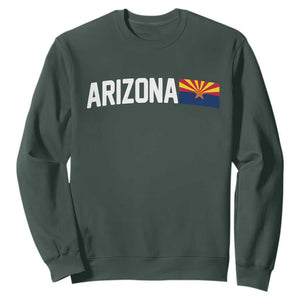 Vintage Arizona AZ State Flag Sweatshirt TS14 Dark Forest Green Print Your Wear