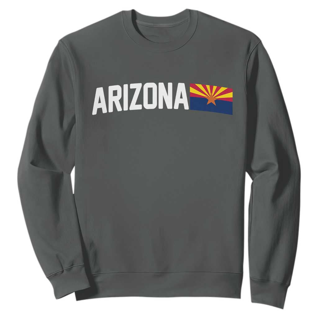 Vintage Arizona AZ State Flag Sweatshirt TS14 Dark Heather Print Your Wear