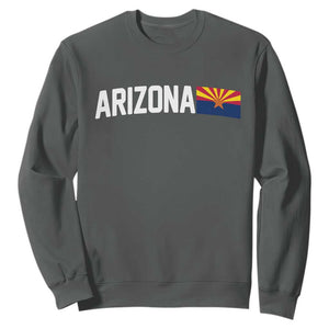 Vintage Arizona AZ State Flag Sweatshirt TS14 Dark Heather Print Your Wear