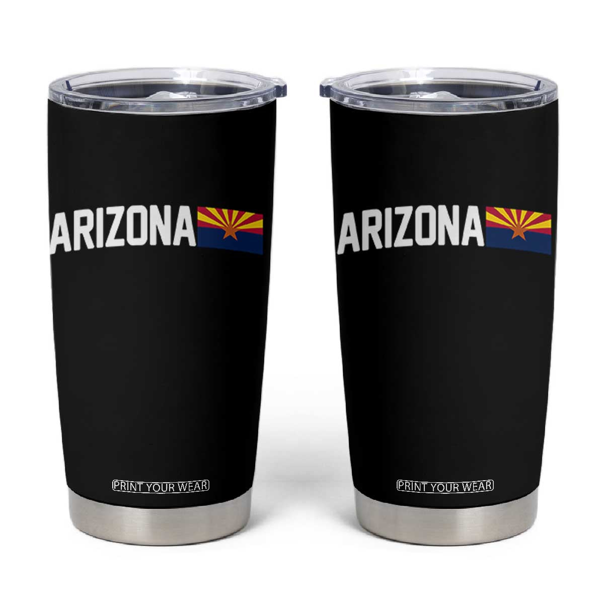 Vintage Arizona AZ State Flag Tumbler Cup TS14 Black Print Your Wear
