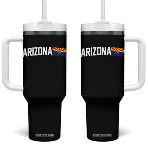 Vintage Arizona AZ State Flag Tumbler With Handle TS14 One Size: 40 oz Black Print Your Wear